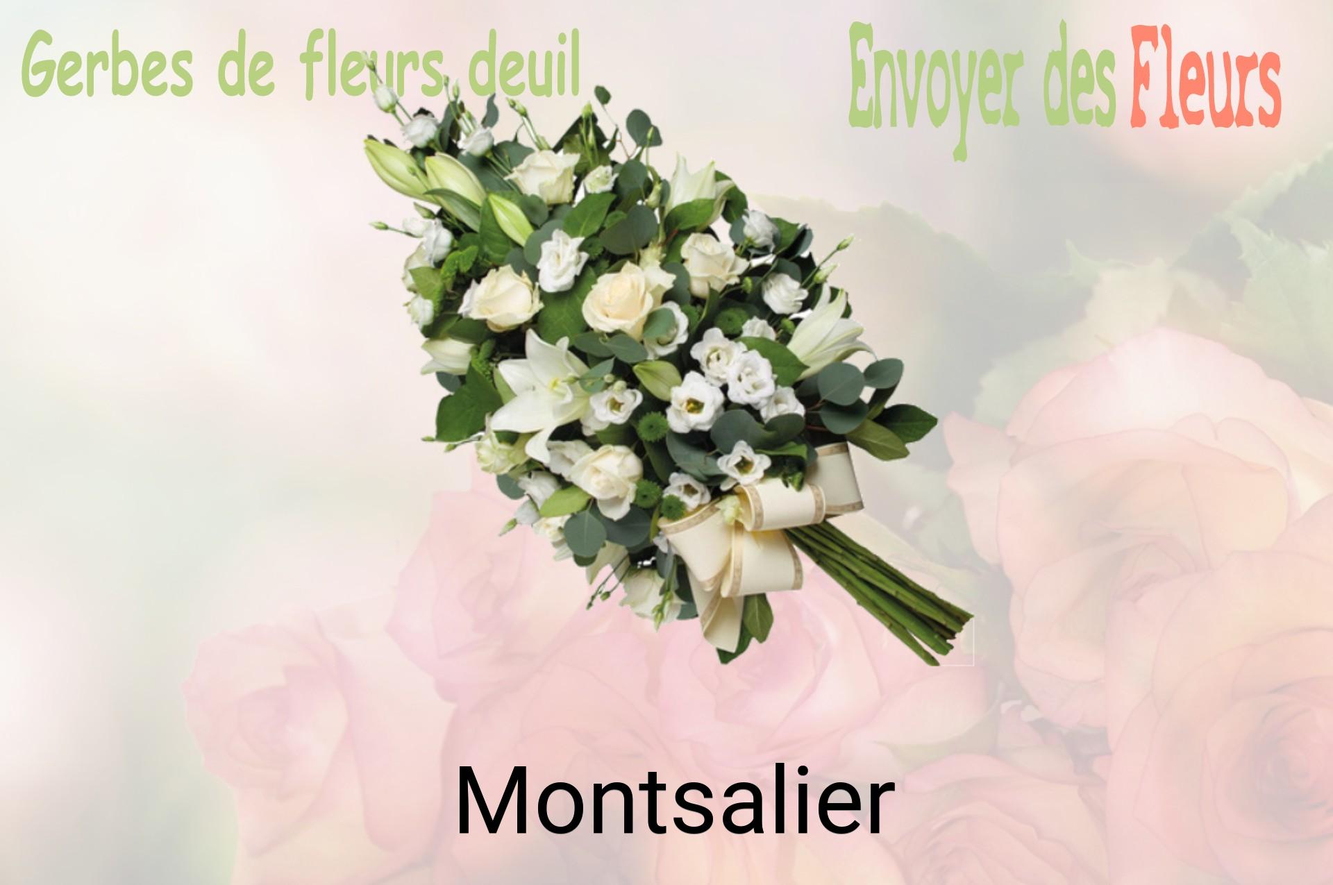 Gerbe de fleurs de deuil livrée à Montsalier